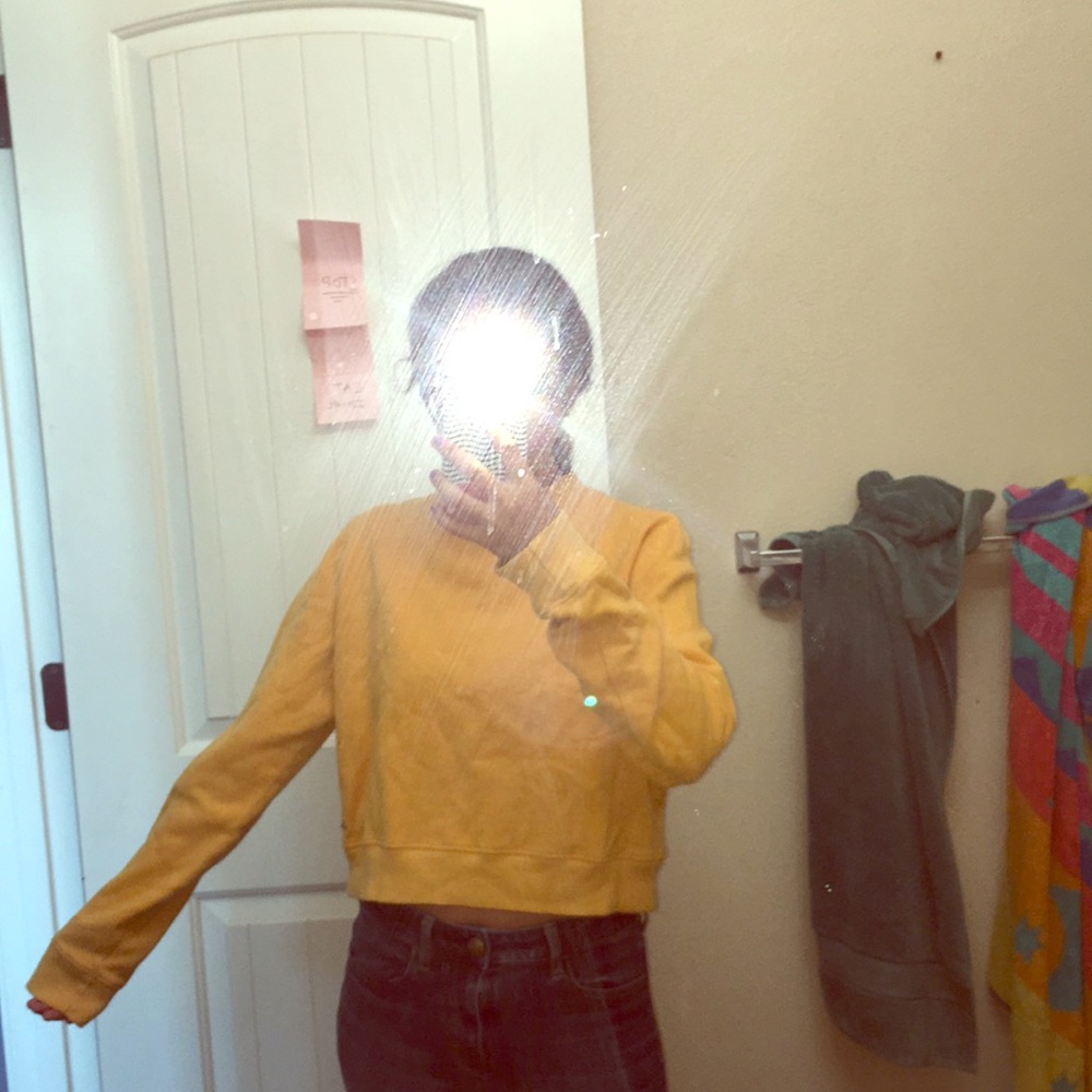 Hollister Yellow Sweater Crop Top